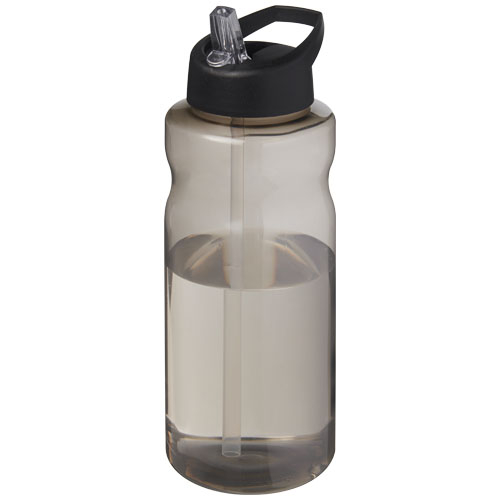 Gourde sport personnalisée 1L Ocean Plastic H2O Active® Charbon et Noir